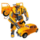 Action Figure Transformers Bumblebee Fusca Vira Carro E Robo