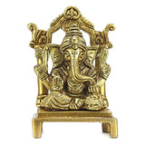 Escultura Latón Dios Hindú Ganesha, Ganpati Bappa