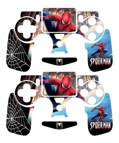 Par Skins Controle Playstation 4 Ps4 Fat Slim Pro Spider Man