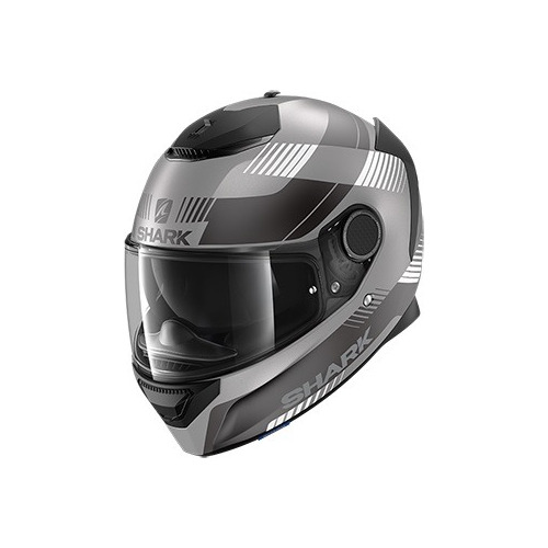 Capacete Shark Spartan 1.2 Strad Mat Cinza Aks S