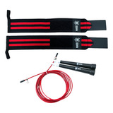 Kit Corda De Pular Rolamento Speed Rope E Munhequeira Odin