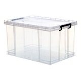 Caja Organizadora Transparente Con Tapa 30 Litros Multiuso 