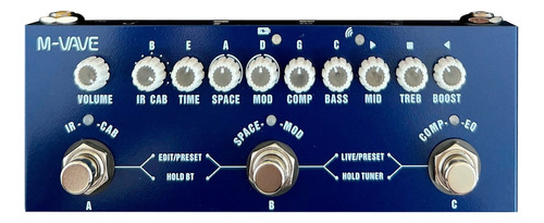 Pedal De Efecto M-vave Cube-baby Bass  Azul