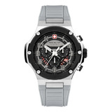 Reloj Swiss Military Smwgo0000601 Para Hombre Cronografo Color De La Malla Gris Color Del Bisel Negro/gris Color Del Fondo Negro Y Gris