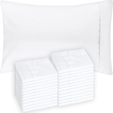 Fundas De Almohada Blancas Tamaño Queen Paquete De 24 Micr