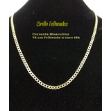 C008 Cordão Masculino Cirillo Semijoias Folheado Ouro 18k