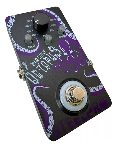 Pedal Para Guitarra 9 Efectos Delay Octopus 9v By Steelpro