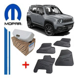 Tapete Borracha + Suporte Porta Óculos Mopar Jeep Renegade