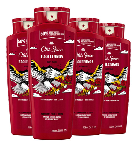 Old Spice Gel De Bano Para Hombres, Eaglefangs, Espuma De La