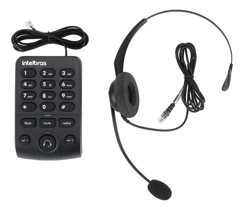 Telefone Headset Com Base Discadora Hsb50 Intelbras