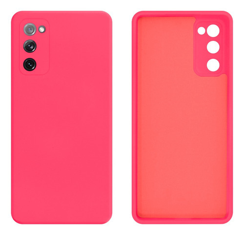 Capa Compatível Com Galaxy S20 Fe Silicone Aveludada Cor Rosa Pink