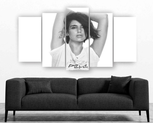 Set De 5 Cuadros En Canvas Dua Lipa Decorativo Moderno - 26