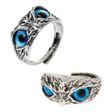 Anillo Búho Ojos Mágicos Ajustable Bijouterie Lechuza