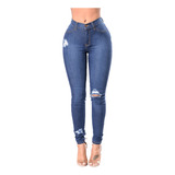 Jeans Dama Corte Colombiano Ajustados Mezclilla Pantalones