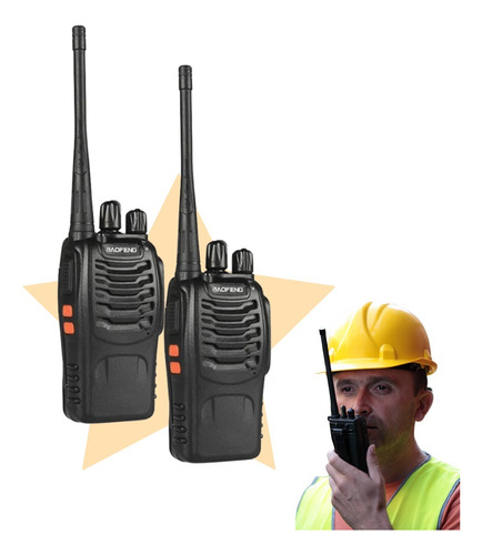 Kit 2 Radios Walk Talk Comunicador 16 Ch 12km Baofeng 777s 