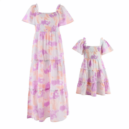 Conjuntos A Juego De Madre E Hija Para El Verano, Vestidos