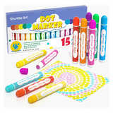 Shuttle Art Shimmer Dot Markers, 15 Marcadores Lavables Edad