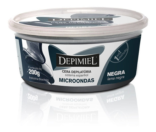 Depimiel Cera Microondas 200g Lama Negra Sistema Espanhol