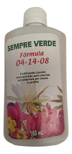 Fertilizante Líquido Fórmula 04-14-08 Sempre Verde 160ml