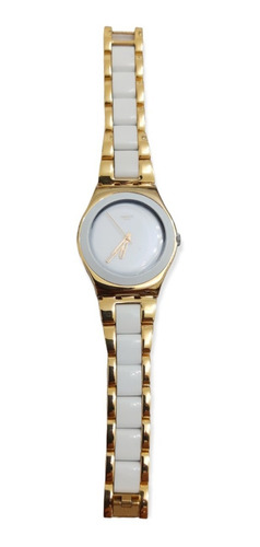 Reloj Swatch Tresor Blanc Dorado Y Blanco