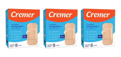 Kit C/03 Cremer Curativos Extra Grande C/8