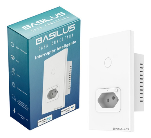 Tomada Inteligente Smart Wifi Com Interruptor Simples Touch