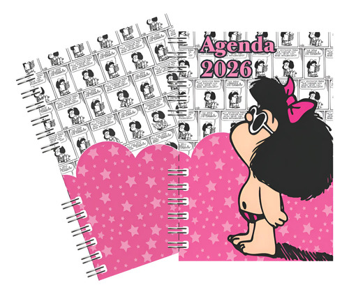 Agenda Mafalda 2026, Anillada, Personalizada, 105 Hojas