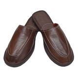 Pantuflas Cuero Hombre