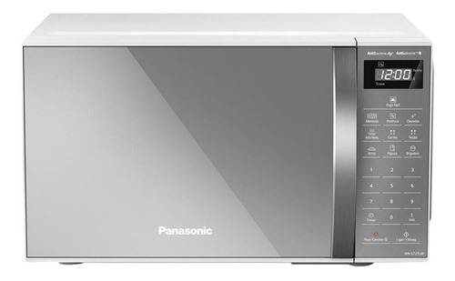 Micro-ondas Panasonic Porta Espelhada 21 Litros Branco 110v