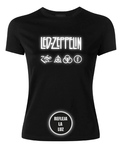 Playera De Led Zeppelin , Refleja La Luz Bandas De Rock 