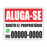 Placa Aluga-se Direto C/ Proprietário 50x40 Cm