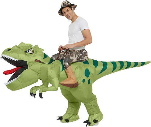 One Casa Disfraz Inflable De Dinosaurio Para Montar En T Rex