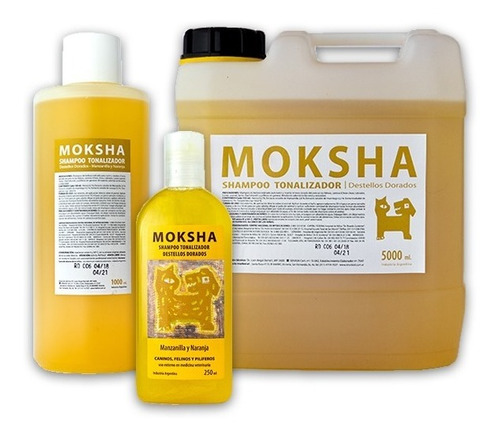 Shampoo Moksha 1 Lts Tonalizador Destellos Dorados Enreidy