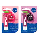 Nivea Protector Labial Cereza Cherry + Blackberry Shine Labe