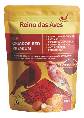 Reino Das Aves Farinhada Ra Criador Red Premium 400g