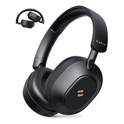 Auriculares inalámbricos Bluetooth 5.4 HAVIT LIFE NC01H Anc Cancelacion de Ruido Hi-Res Audio Diadema con micrófono, color Negro | Meses sin interés