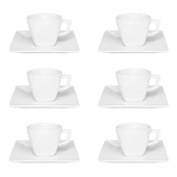 Conjunto De Xícara Cafezinho 06 Peças Quartier White Oxford