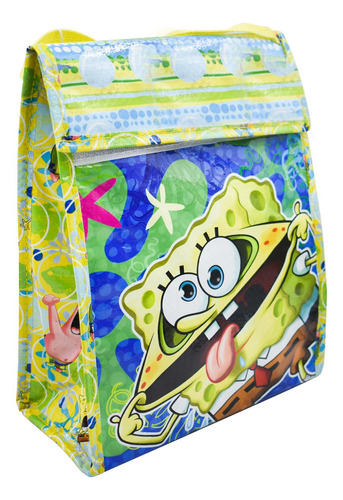 Bob Esponja Lonchera Termica Bolsa Almuerzo Infantil Niños Color Multicolor