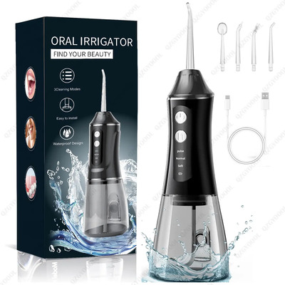 Irrigador Bucal Portátil Qzgyoool 4 Boquillas Tanque 380ml Inalámbrico IPX7 | MercadoLibre