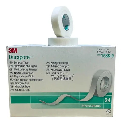 Tela Adhesiva Durapore 1.25 Cm 1\u002F2 In Caja Con 24 Rollos Color Blanco | Envío gratis