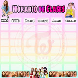 Horario De Clases Adhesivo Kawai Caricaturas Kpop