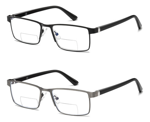 Lkeye Lentes De Lectura Bifocales Para Hombre, Progresivo, B