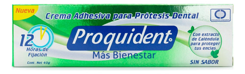 Crema Adhesiva Para Protesis Proquident X 40 G Sin Sabor