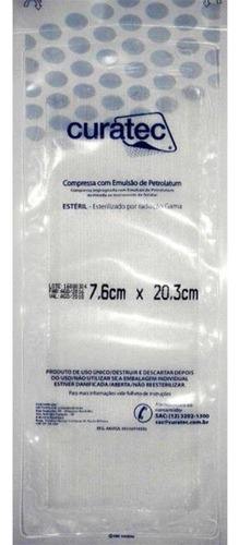 Kit 10 Compressa Emulsão Petrolatum Curatec 7,6 X 20,3cm
