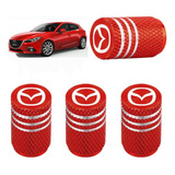 Tapones De Válvulas Para Neumáticos De Mazda Rojos