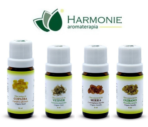 Kit Óleos Essenciais 100% Puro Harmonie Aromaterapia Natural