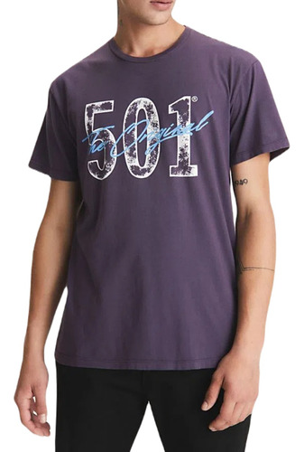 Remera Levis Graphic Set In Neck Violeta Hombre