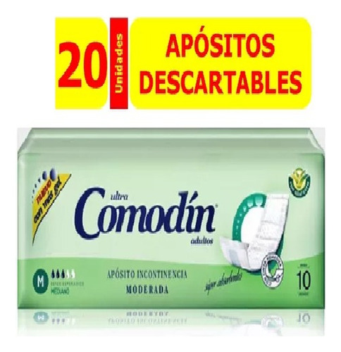 Comodin Aposito Incontinencia Moderada 20 Unidades