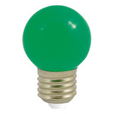 Bombillo Led Tipo Ping Pong Verde 1 Wat E 27 Discover L2038