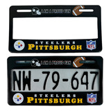 Par De Portaplacas Nfl Steelers Pittsburgh - Europeo Se